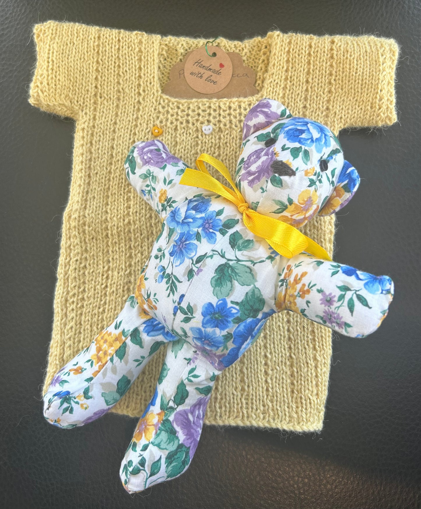 Hand knit Single and Teddy Set