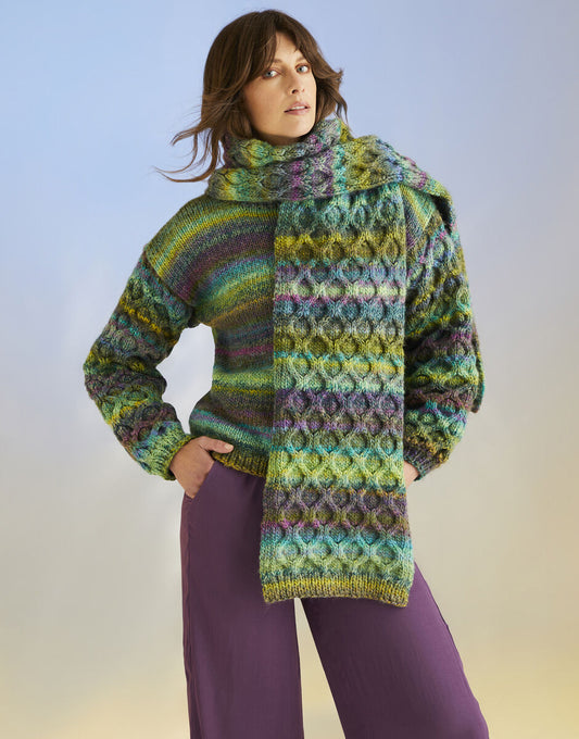 Sirdar 10706 - Kelp Sleeve Sweater and Scarf