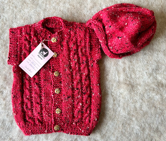 Button up Vest and Hat set