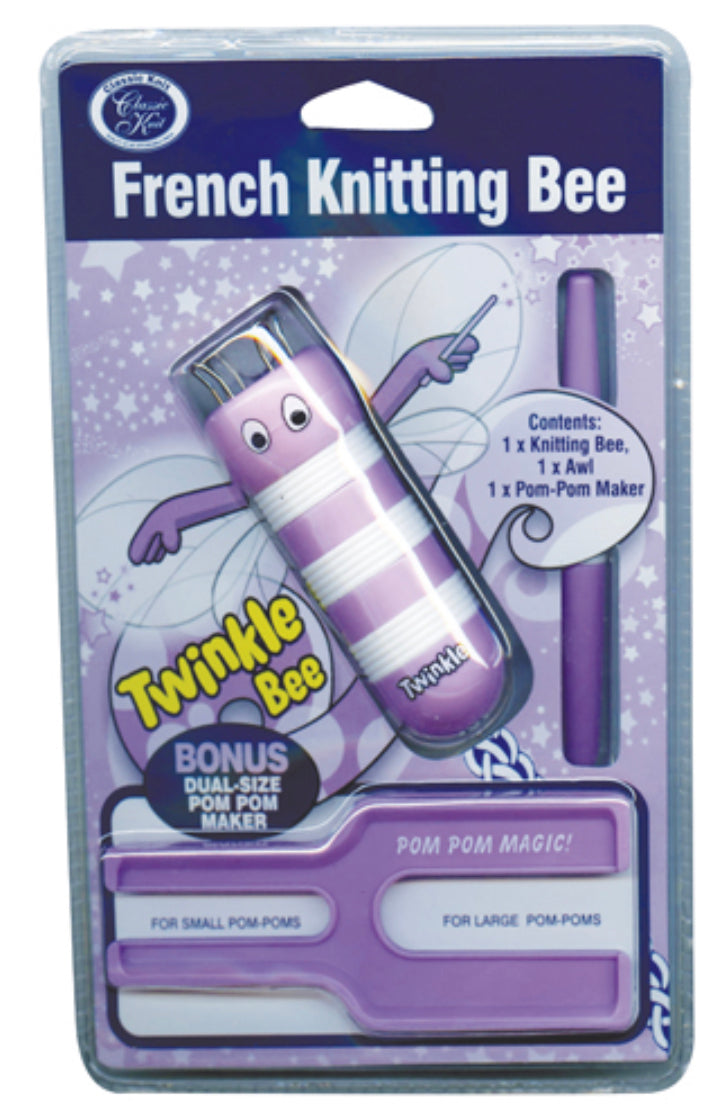 Knitting Bee with Pom Pom Maker