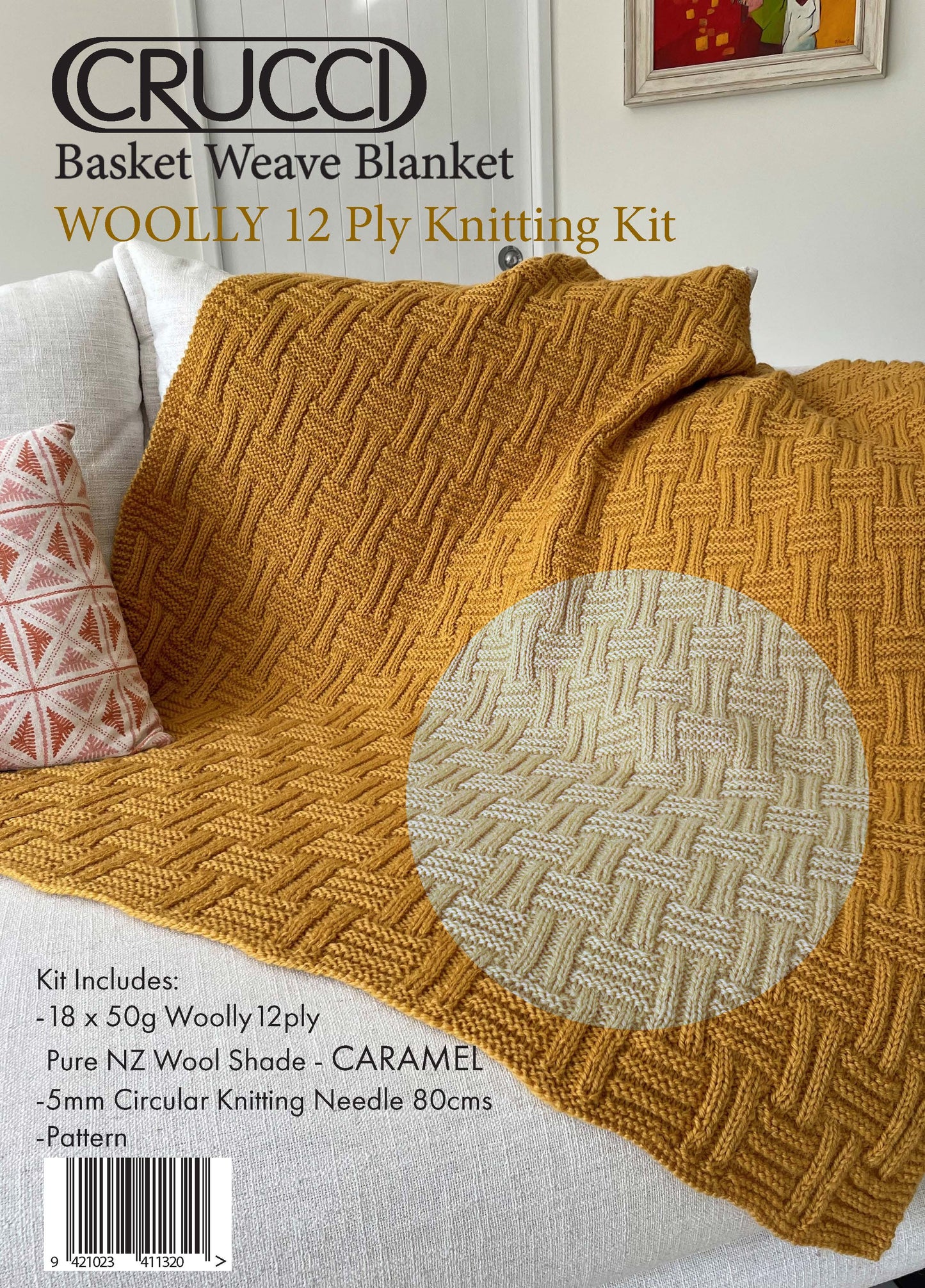 Basket Weave Blanket Knitting Kit