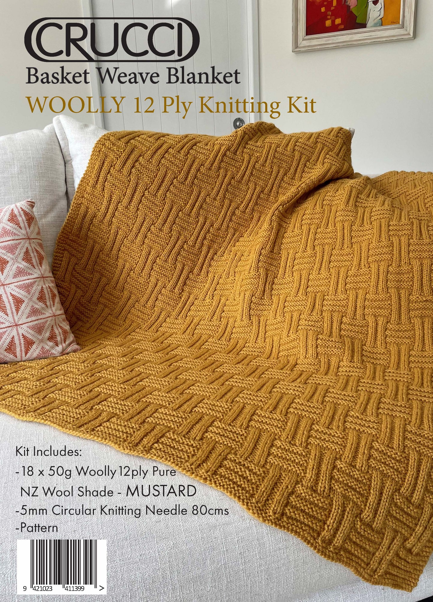 Basket Weave Blanket Knitting Kit